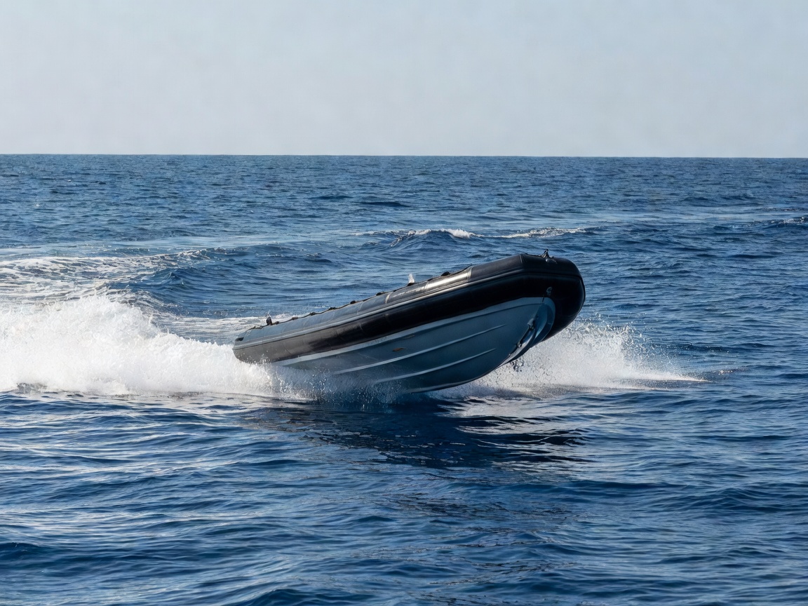 Rigid Inflatable Boat on water